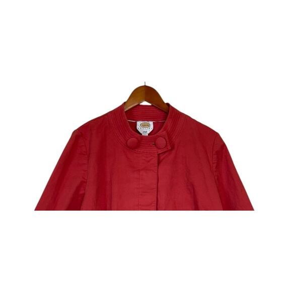 Talbots Jacket Women X Large Petite‎ Coral Pink 3/4 Sleeve Stretch Cotton Office - Picture 2 of 7